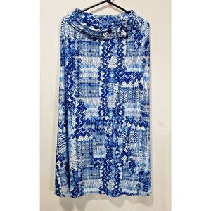 Robert Louis Women's Maxi Skirt Size small Indigo Blue Shibori Style Pattern